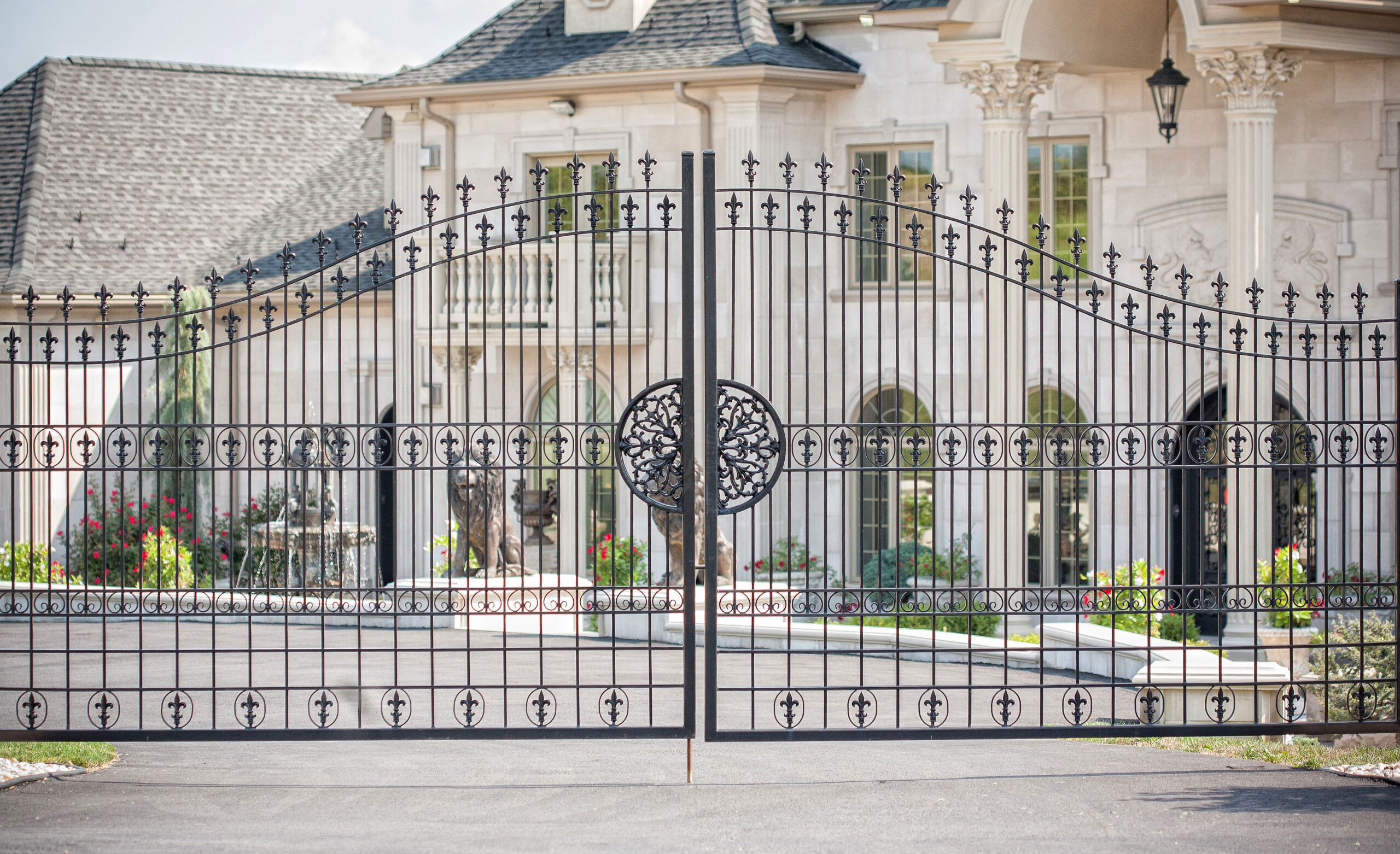 Front entrance metal gate