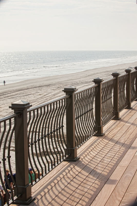 Railing on the beach