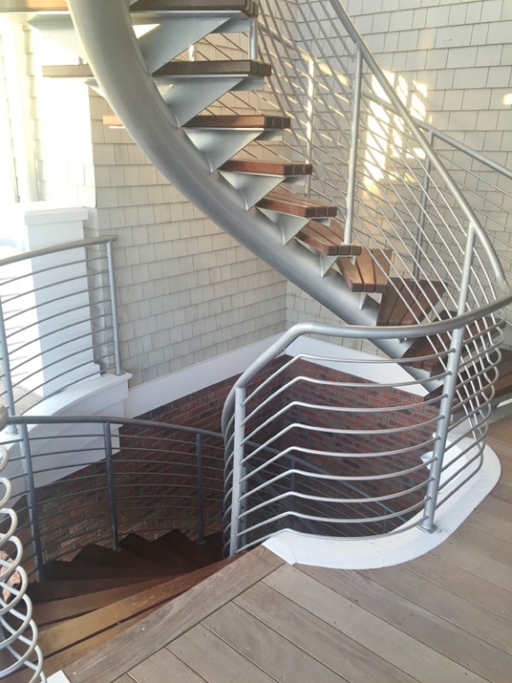 Modern Steel Helical Floating Stair