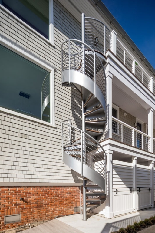 Exterior Steel Spiral Stair Case