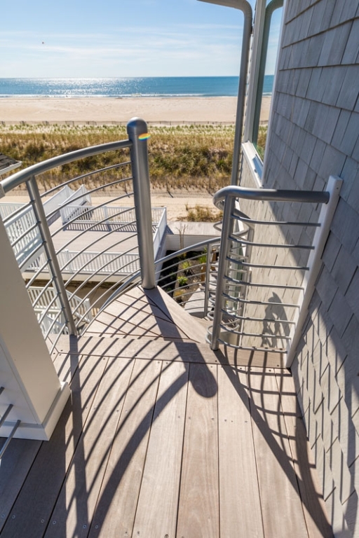 Top Deck of Steel Spiral Staircase