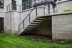 Modern Exterior Floating Stairs - Compass Iron Works