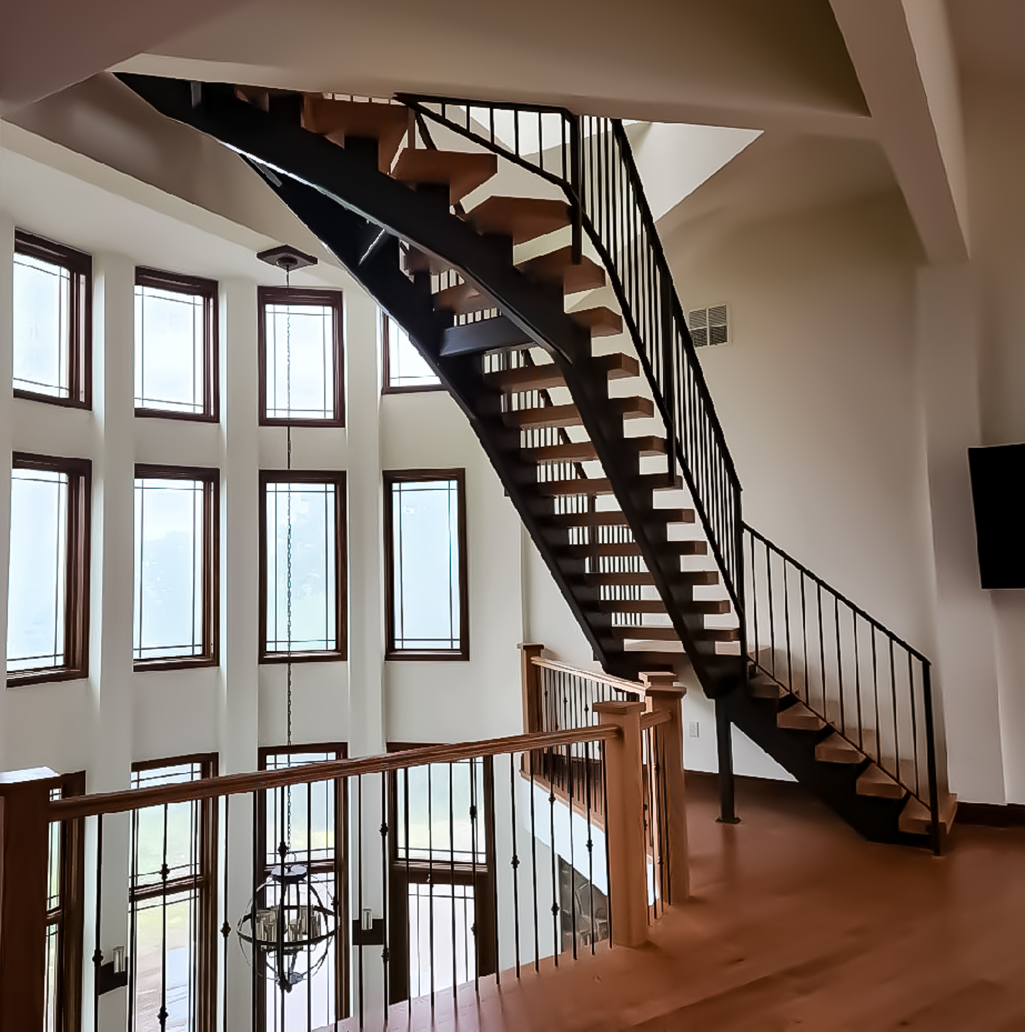 Modern Stair Railing - Compass Iron Works