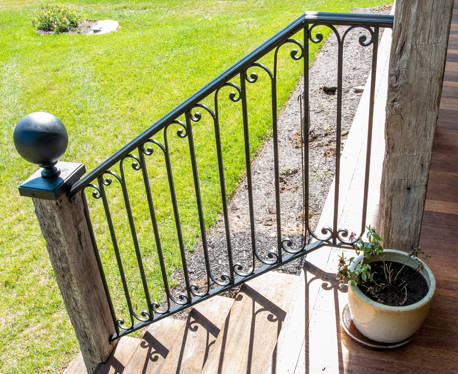 Rustic Farmhouse Railing - Compass Iron Works